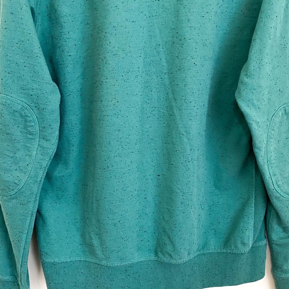Frank & Oak Rue St-Viateur Speckled Patch Elbow Crewneck Sweatshirt Sz Large - Picture 4 of 6